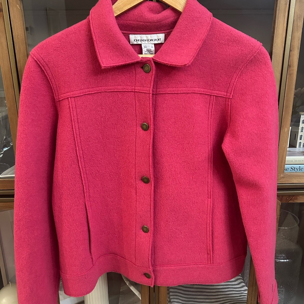 Wool Bright Pink Jacket - Picture 3 of 9